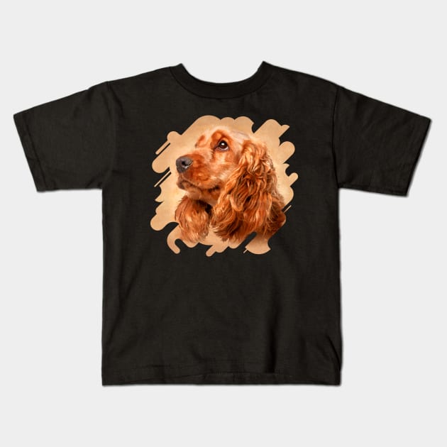 English Cocker Spaniel Kids T-Shirt by Nartissima